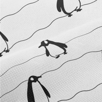 Simple Black And White Penguin Performance Linen
