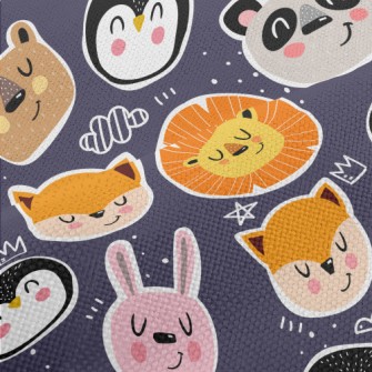 Happy Animal Doodles Performance Linen