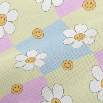 Cartoon Smiling Daisy Performance Linen