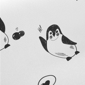 Hand Drawn Black And White Pen Twill