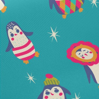 Colorful Penguin Dress Up Twill