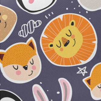 Happy Animal Doodles Twill