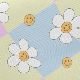 Cartoon Smiling Daisy Twill