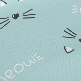 Hand Drawn Cute Cat Face Twill
