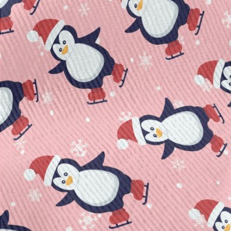 Christmas Skating Penguin Standard Corduroy