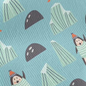 Cartoon Penguin With Ice Floe Standard Corduroy