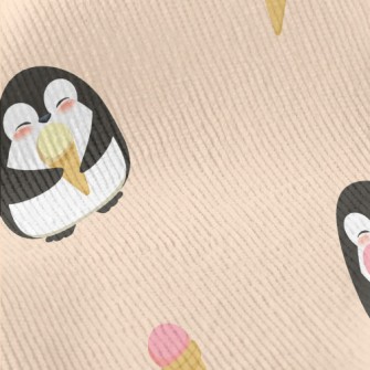 Cute Penguin Eating Ice Cream  Standard Corduroy