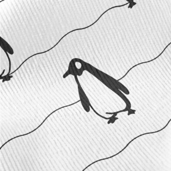 Simple Black And White Penguin Standard Corduroy