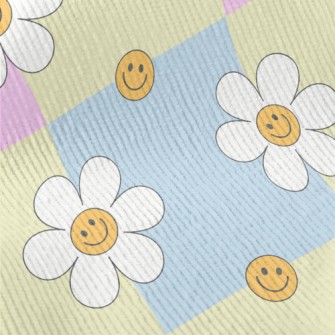 Cartoon Smiling Daisy Standard Corduroy