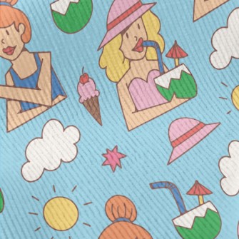 Summer Vacation Woman Standard Corduroy