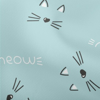 Hand Drawn Cute Cat Face Dobby