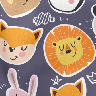 Happy Animal Doodles Stretch Ponte