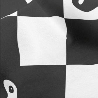 Black And White Plaid Penguin Micro Fleece