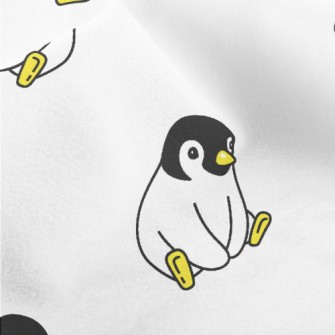 Cute Sitting Penguin Micro Fleece