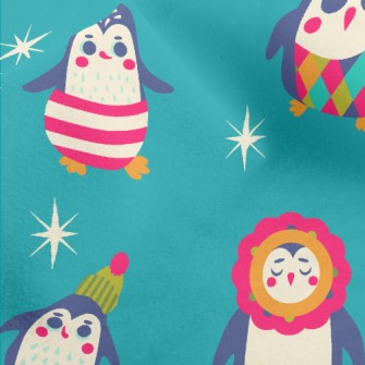 Colorful Penguin Dress Up Micro Fleece