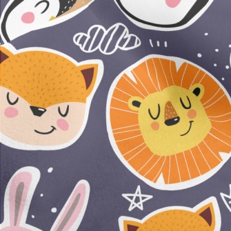 Happy Animal Doodles Micro Fleece