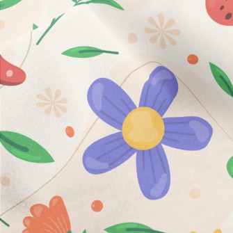 Cartoon Spring Garden Micro Fleece