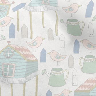 Hand Drawn Happy Farm Micro Fleece