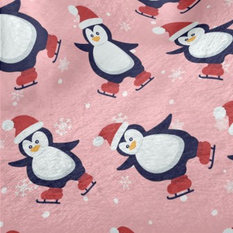 Christmas Skating Penguin Minky
