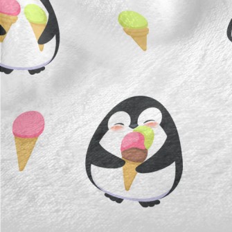 Penguin Eating Tricolor Cone Minky