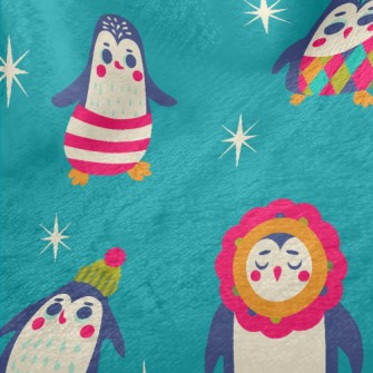 Colorful Penguin Dress Up Minky