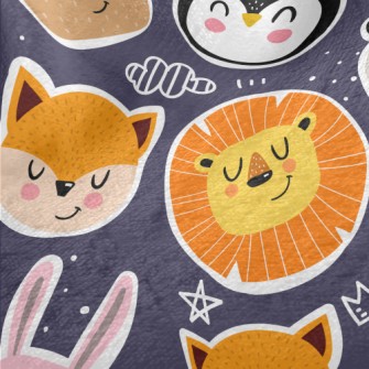 Happy Animal Doodles Minky