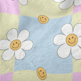 Cartoon Smiling Daisy Minky