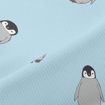 Hand Drawn Antarctic Penguin Piqué