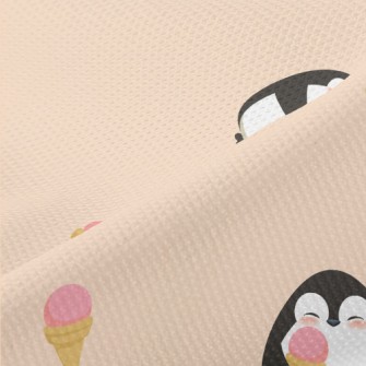 Cute Penguin Eating Ice Cream  Piqué