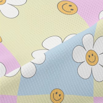 Cartoon Smiling Daisy Piqué