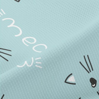 Hand Drawn Cute Cat Face Piqué