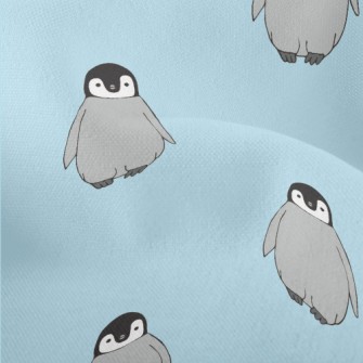 Hand Drawn Antarctic Penguin Lightweight Performance Linen