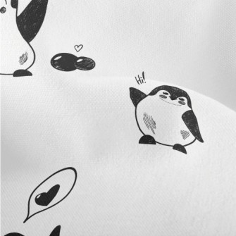 Hand Drawn Black And White Pen Lightweight Performance Linen
