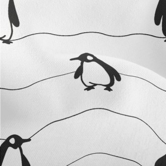 Simple Black And White Penguin Lightweight Performance Linen