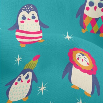 Colorful Penguin Dress Up Lightweight Performance Linen