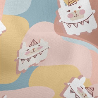 Cute Party Bunny Lightweight Performance Linen