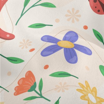 Cartoon Spring Garden Lightweight Performance Linen
