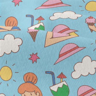 Summer Vacation Woman Modern Jersey