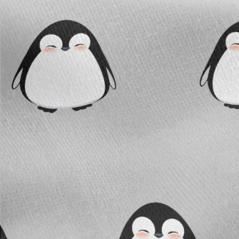 Cute Smiling Penguin Jersey Backed Fleece