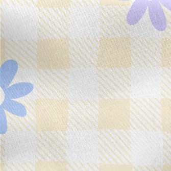 Colored Daisy Doodle Jersey Backed Fleece