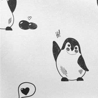 Hand Drawn Black And White Pen Pongee