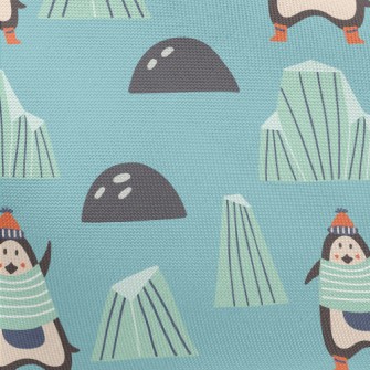 Cartoon Penguin With Ice Floe Pongee