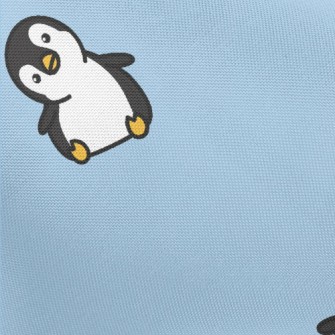 Cartoon Penguin With Tilted He Pongee