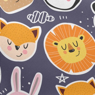 Happy Animal Doodles Pongee