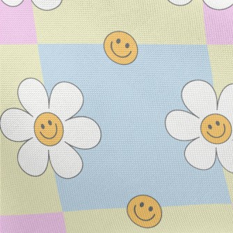 Cartoon Smiling Daisy Pongee