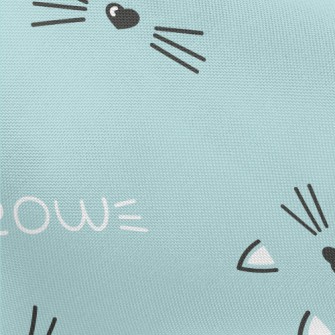 Hand Drawn Cute Cat Face Pongee