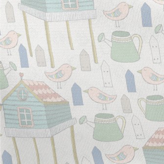 Hand Drawn Happy Farm Pongee