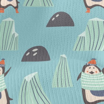 Cartoon Penguin With Ice Floe Stretch Jersey