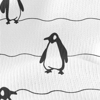 Simple Black And White Penguin Stretch Jersey