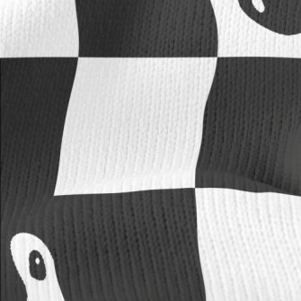 Black And White Plaid Penguin Stretch Jersey